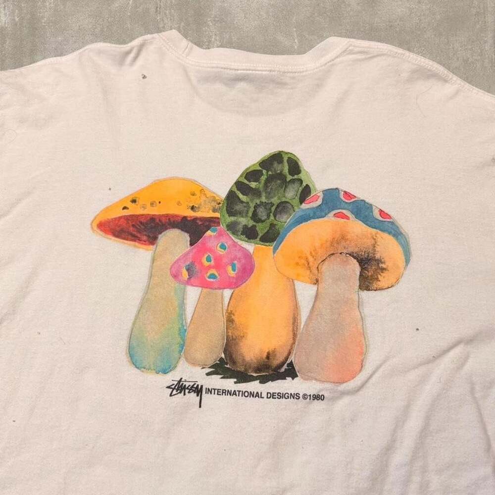 Stussy Mushroom Graphic T-Shirt International Designs
